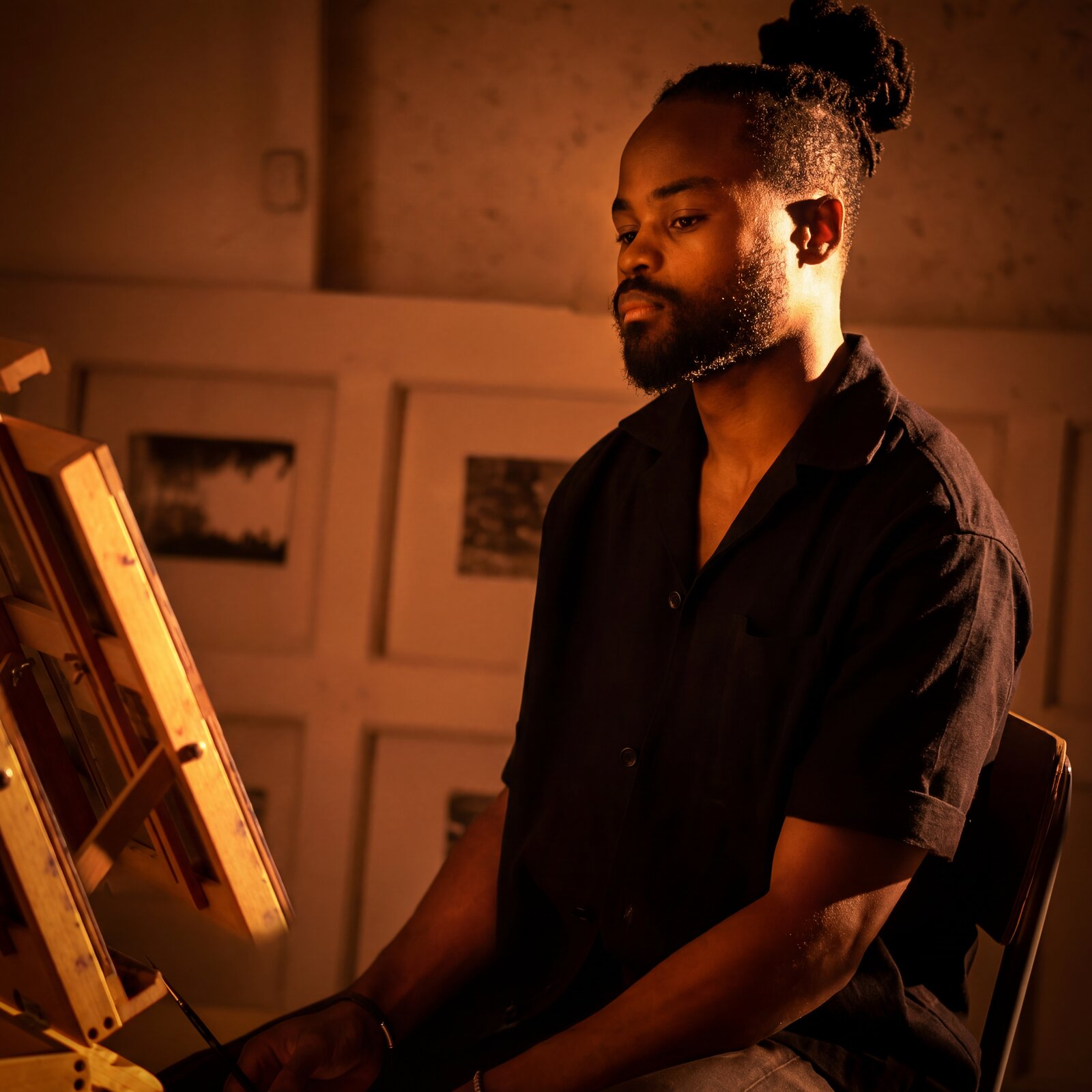 Zayane at work in the studio