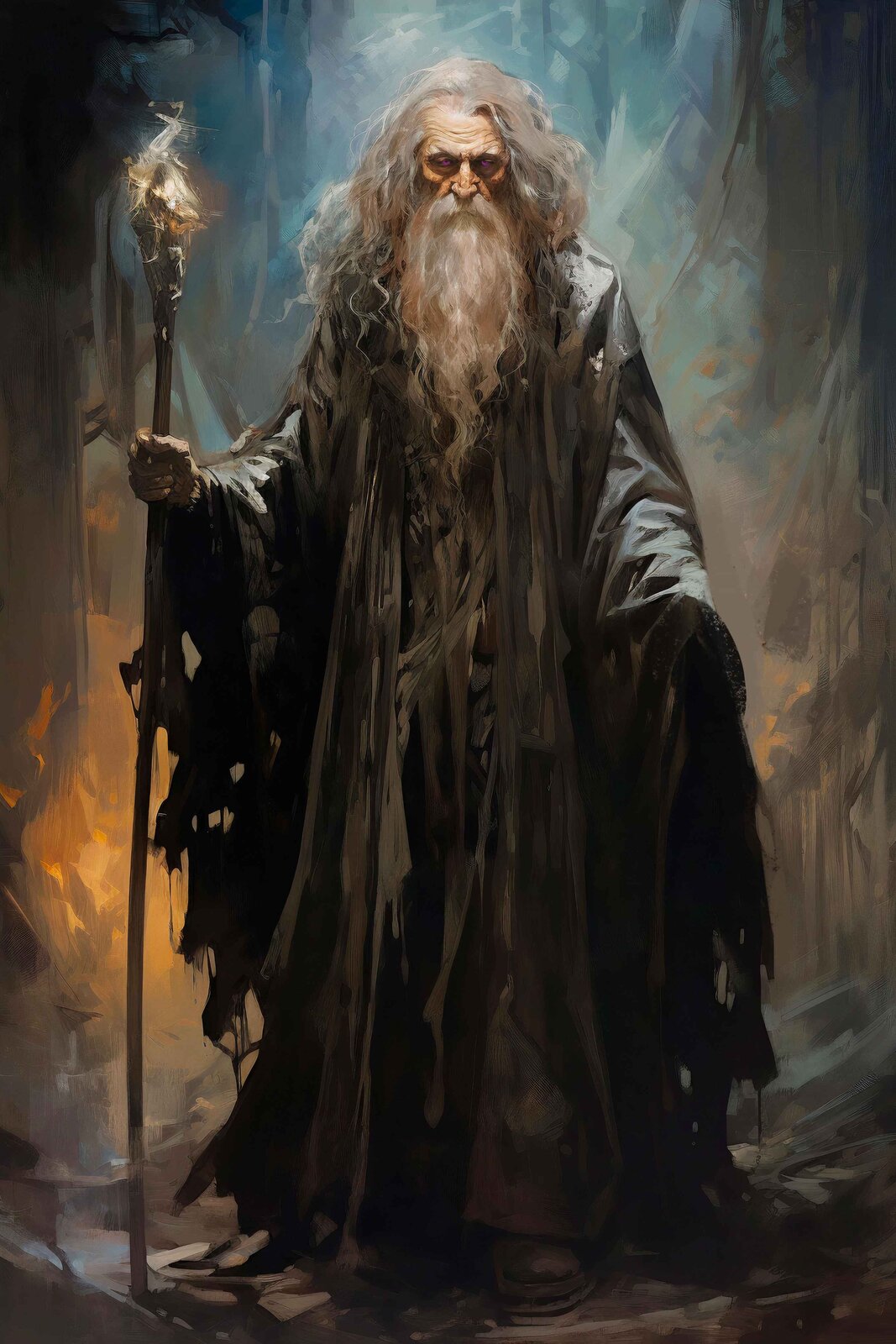 Old wizard with staff — TTRPG